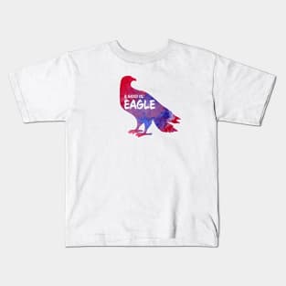 Eagle Critter - Watercolor Background Kids T-Shirt